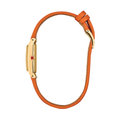Fio Gold-Tone 30.7mm - White on Orange Leather Strap