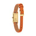 Fio Gold-Tone 30.7mm - White on Orange Leather Strap
