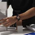Defy Skyline Skeleton Ceramic 41mm - Gold-Toned on Bracelet w/ Extra Rubber Strap
