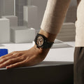 Defy Skyline Skeleton Ceramic 41mm - Gold-Toned on Bracelet w/ Extra Rubber Strap