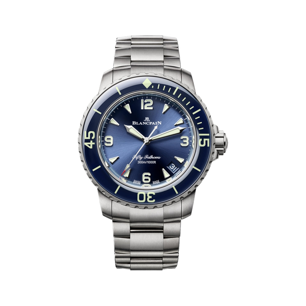 Fifty Fathoms Automatique Titanium 42.3mm - Blue on Bracelet