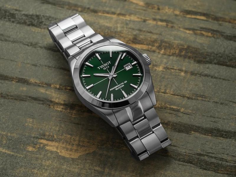 Gentleman Powermatic 80 Silicium 40mm Green on Bracelet Teddy