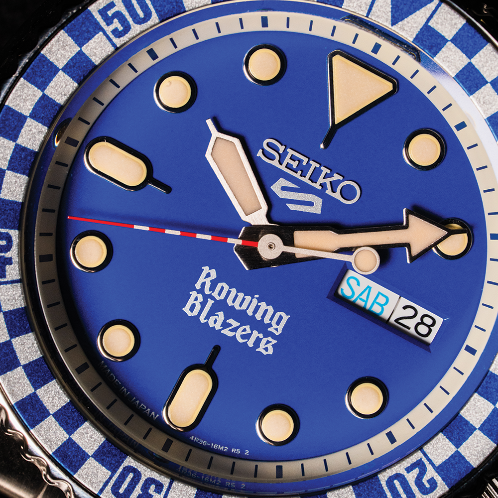 SRPM19 5 Sports Rowing Blazers x Wind Vintage Limited Edition 42mm - Blue on Bracelet w/ Additional Fabric Strap