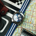 SHELBY® Racer Chronograph Limited Edition 43mm - Blue on Rubber Strap