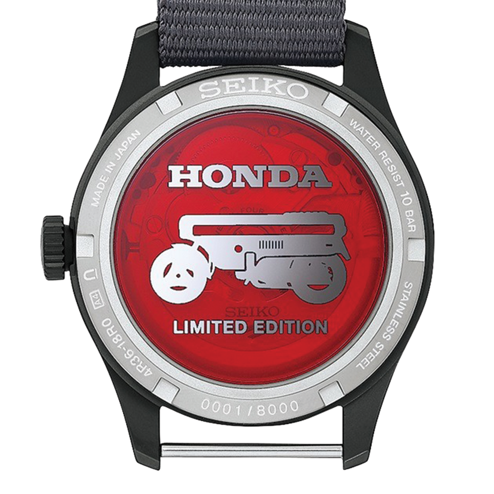 HDB010 5 Sports Field Honda Motocompo Limited Edition 36.4mm - Yellow on Fabric Strap