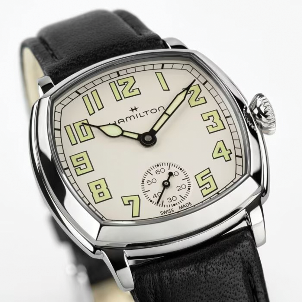 American Classic Cushion Mechanical 30mm - Beige on Leather Strap