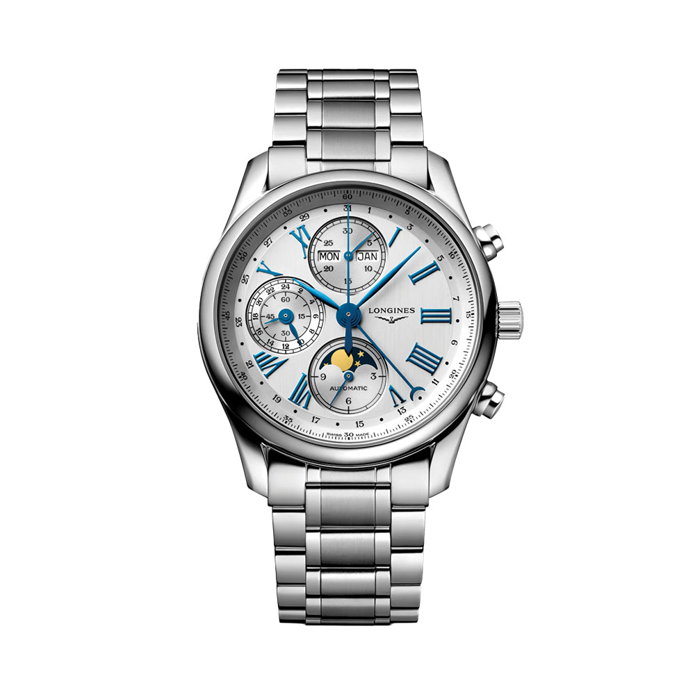 Master Collection Chrono Moonphase 40mm - Silver on Bracelet
