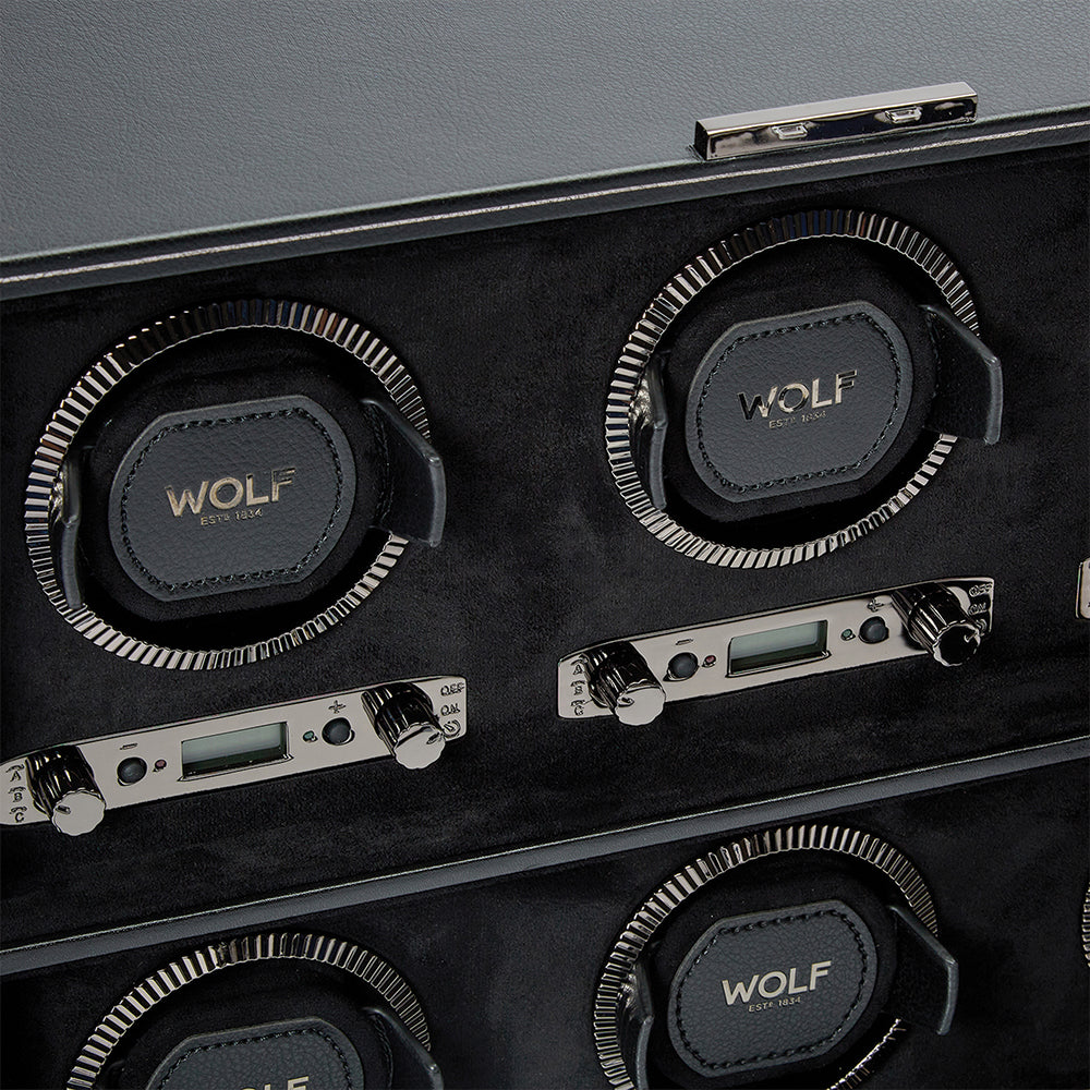British Racing 6 Piece Watch Winder - Black