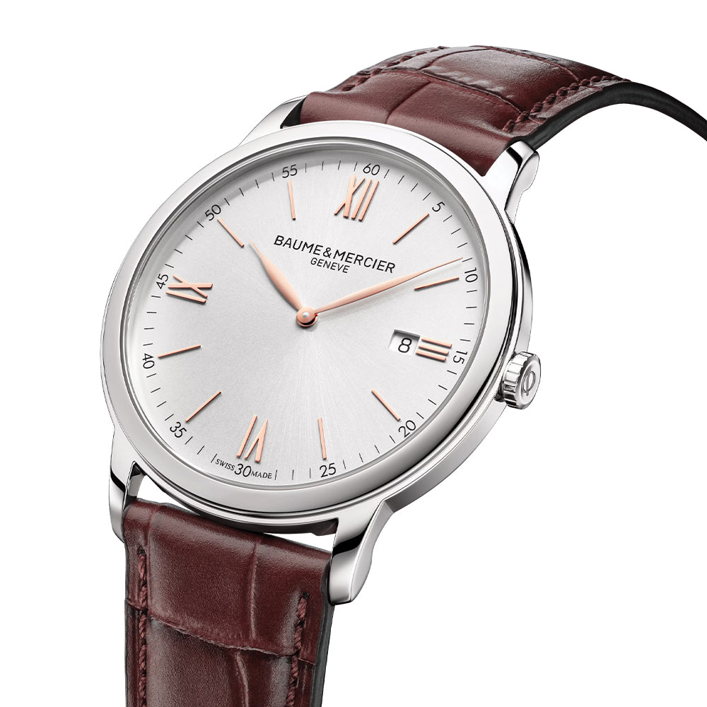 Classima 10415 Quartz 42mm - Silver on Leather Strap