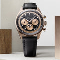 Chronomaster Original Triple Calendar Rose Gold 38mm - Black on Leather Strap