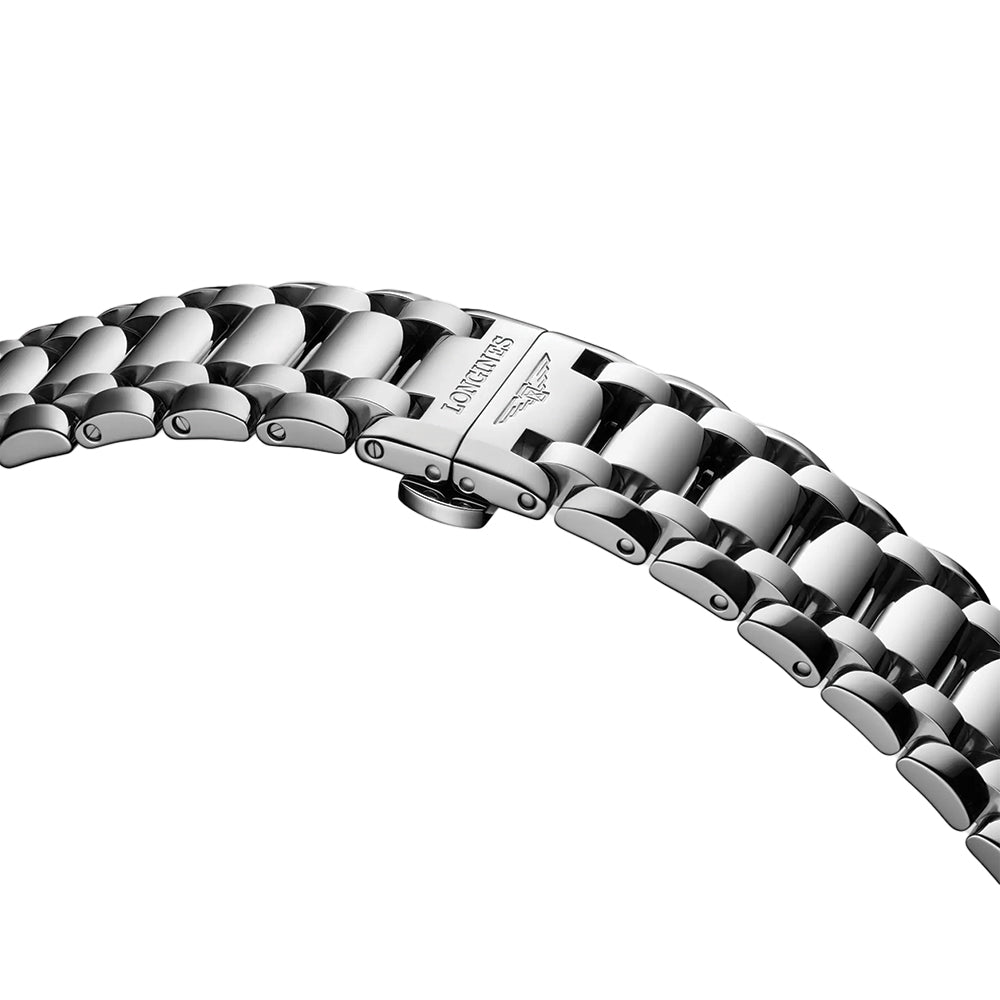 PrimaLuna Moonphase with Diamonds 34mm - White Mother-of-Pearl on Bracelet