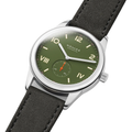 Club Campus Glass Back 38.5mm - Olive on Leather Strap