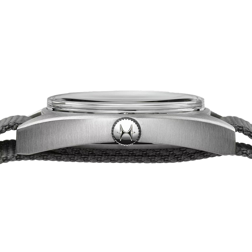 Khaki Aviation Pilot Pioneer Mechanical 33mm - Black on One-Piece Textile Strap