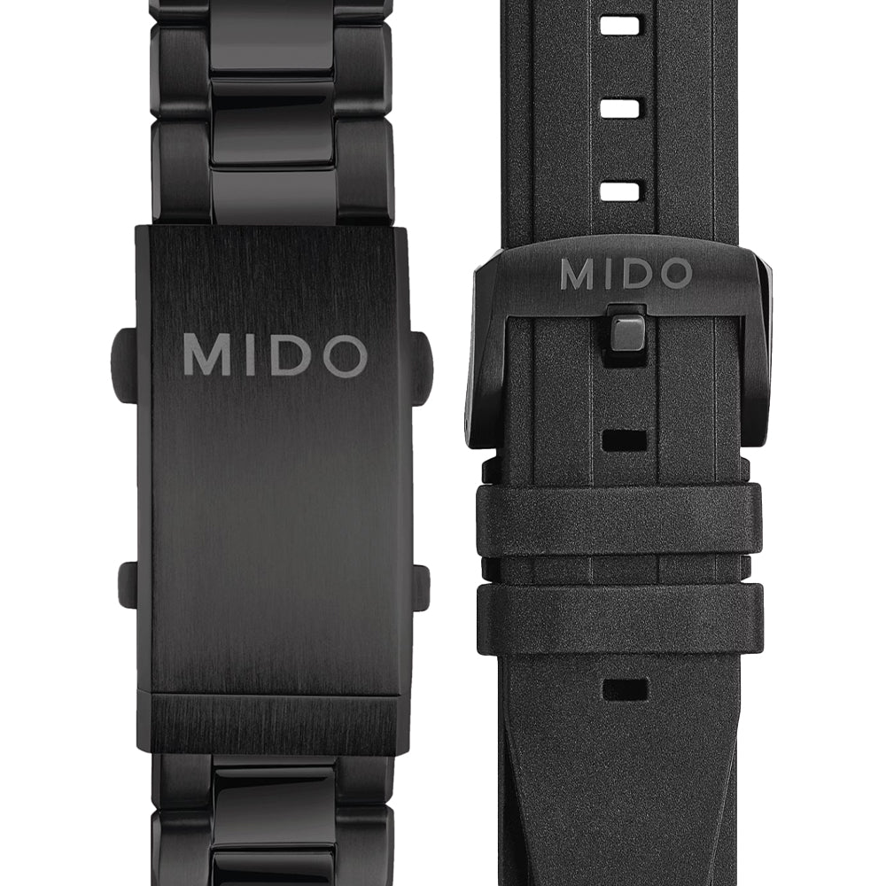 Ocean Star 600 Chronometer DLC - Black on Bracelet w/ Additional Rubber Strap