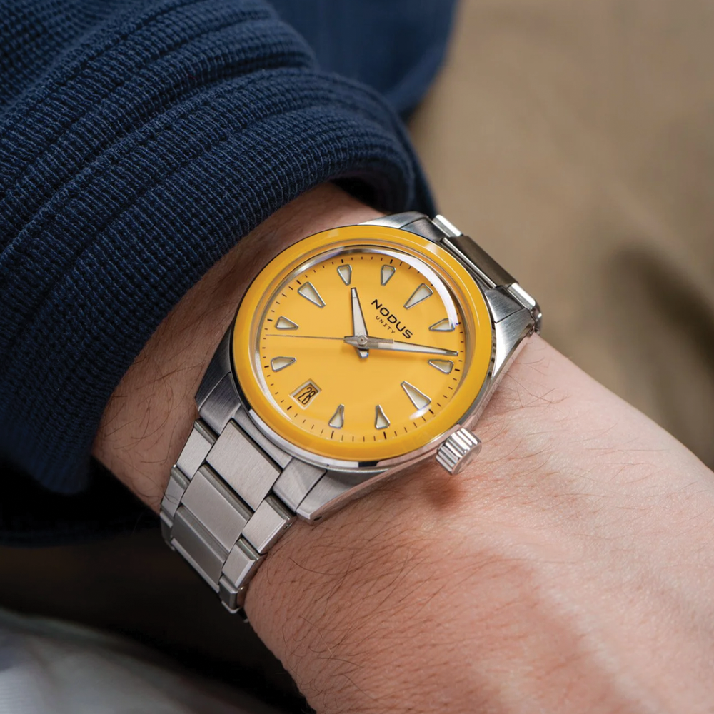 Unity Vitreous Yellow 36.5mm - Yellow on Bracelet