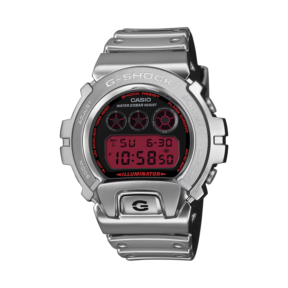 GM6900YRA-8 Digital Quartz 49.7mm - Black on Resin Band