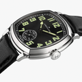 American Classic Cushion Mechanical 34mm - Black on Leather Strap