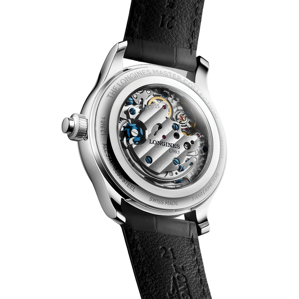 Master Chrono Monopusher Manual 41mm - Frosted Blue on Leather Strap