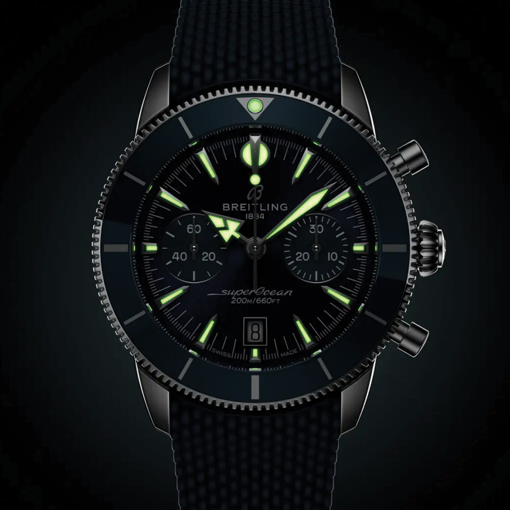 Superocean Heritage B01 Chronograph 42mm - Blue on Rubber Strap