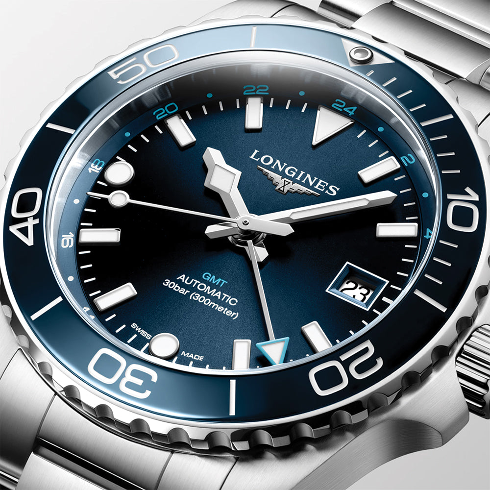HydroConquest GMT 41mm - Blue on Bracelet