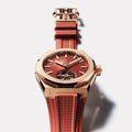 Defy Skyline El Primero Tourbillon Rose Gold 41mm - Red on Bracelet w/ Extra Rubber Strap