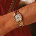 Super Seville Mini Gold-Tone 25mm - Silver-White on Bracelet