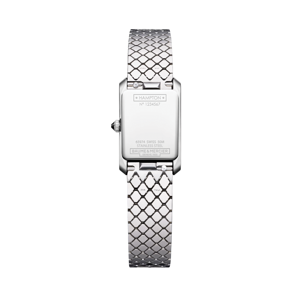 Hampton 10862 Quartz 28mm - Black, Diamond-Set on Bracelet