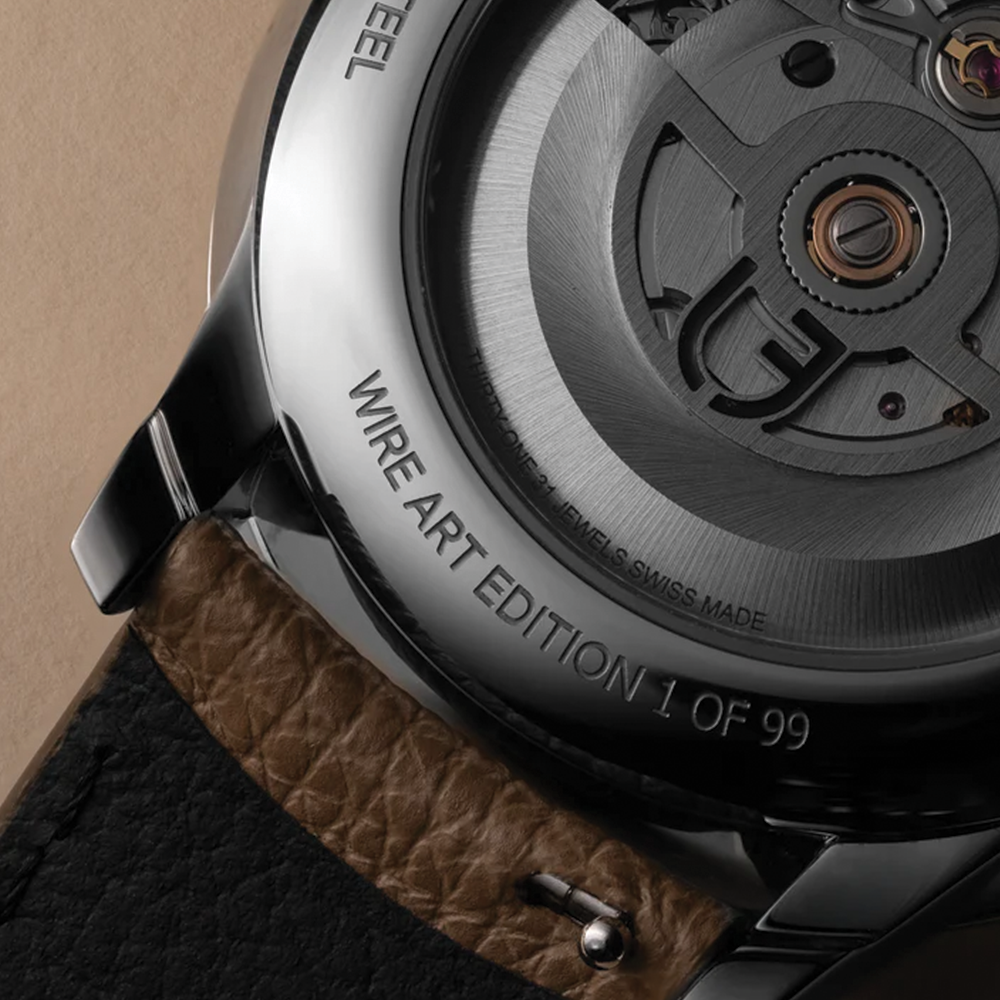 Fil d’Or Louis Erard x Wire Art Limited Edition 39mm - Brown on Leather Strap