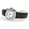 American Classic Cushion Mechanical 30mm - White on Leather Strap