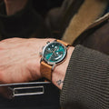 Marlin® Chronograph Tachymeter 40mm - Green on Leather Strap