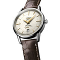 Flagship Heritage 38.5mm - Silver on Leather Strap