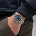 Khaki Field Titanium Auto 42mm - Blue on Bracelet