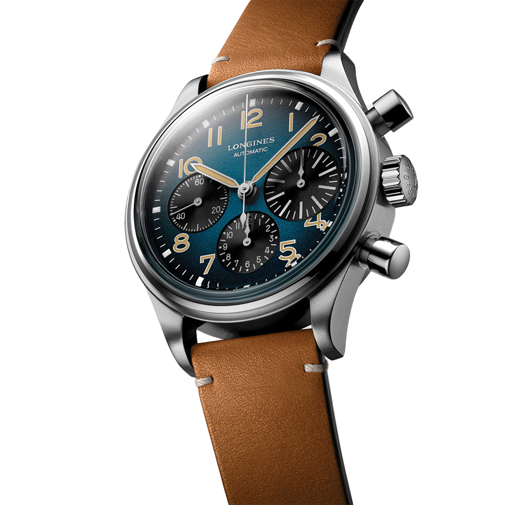 Avigation BigEye 41mm - Blue on Leather Strap
