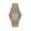 Q Timex Gold-Tone 36mm - Blue on Bracelet