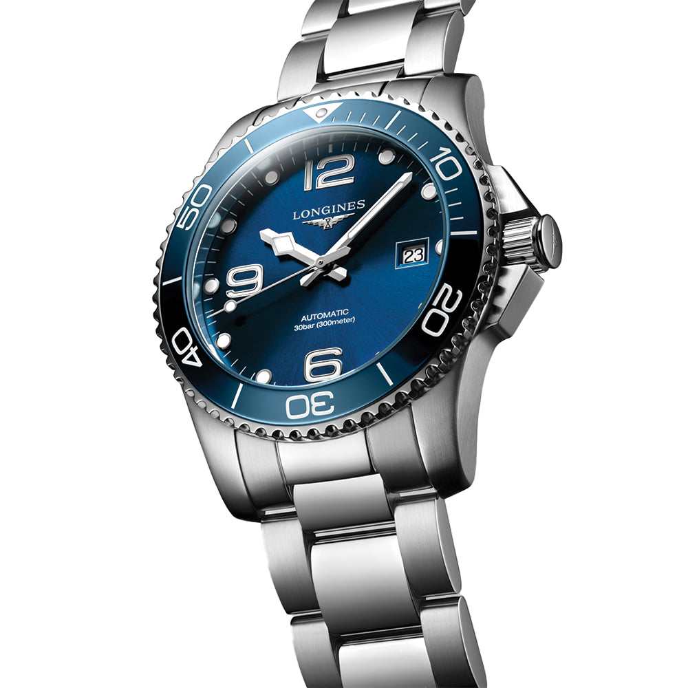 HydroConquest 41mm - Sunray Blue on Bracelet