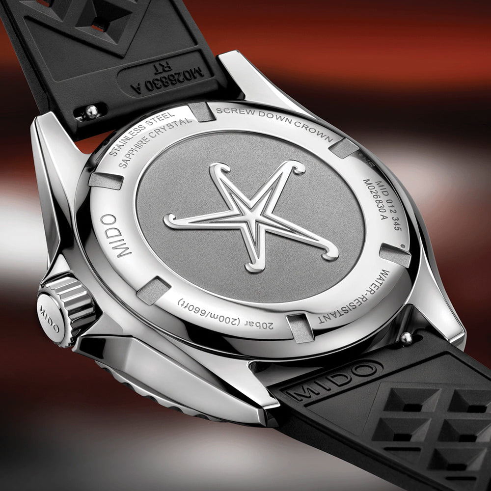 Ocean Star Tribute 40.5mm - Red on Rubber Strap