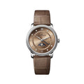 Villeret Calendar Moonphase 33.2mm - Brown w/ Diamonds on Leather Strap
