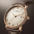 Villeret Ultraplate Red Gold 40mm - White on Leather Strap