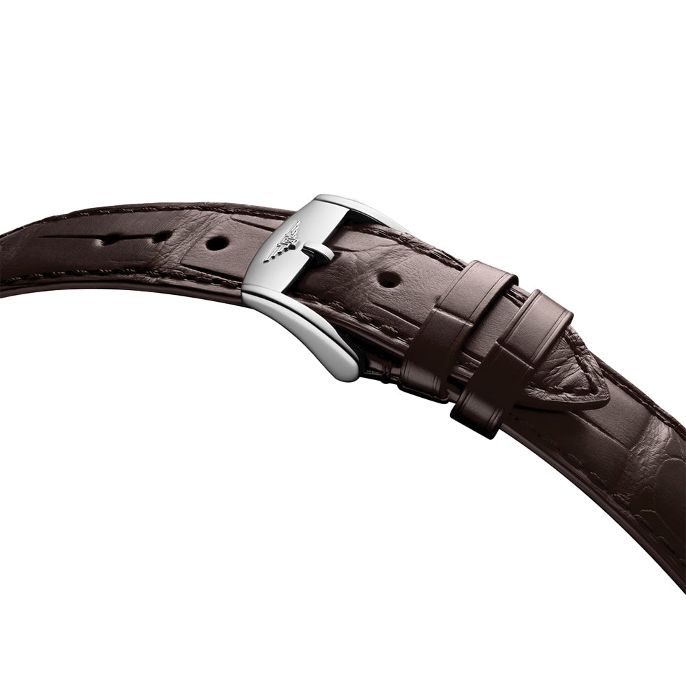 Conquest Heritage 38mm - Brown on Leather Strap
