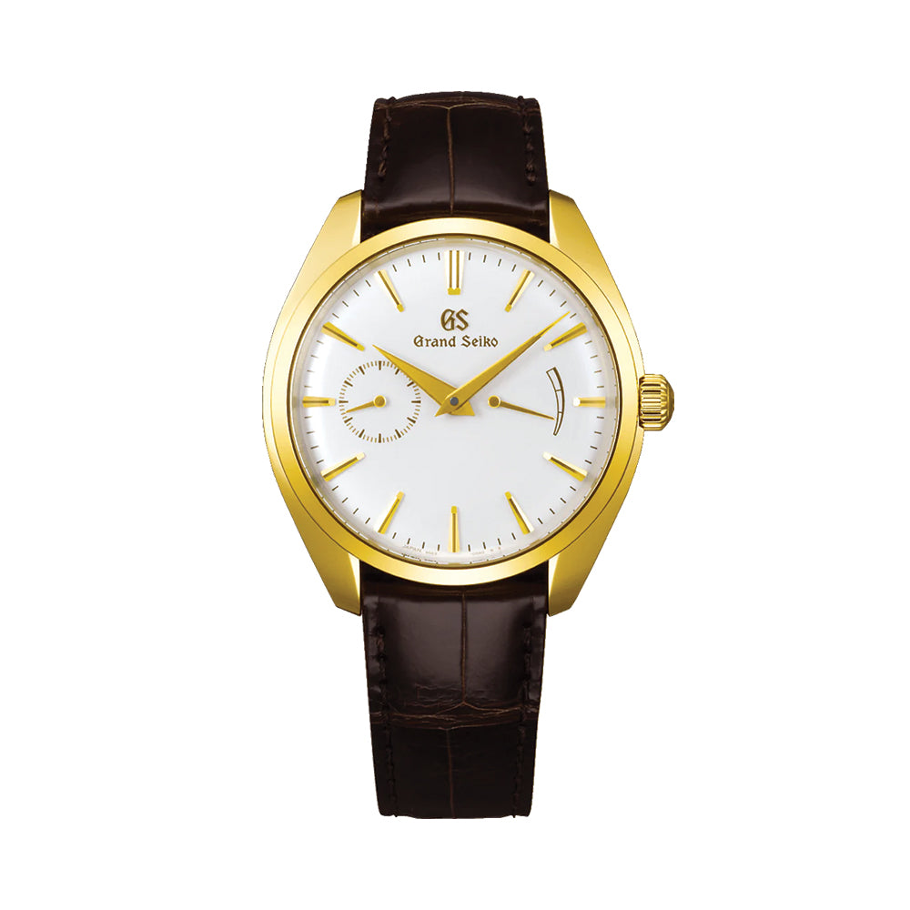 SBGK006 Elegance Manual 18K Yellow Gold 39mm - White on Leather
