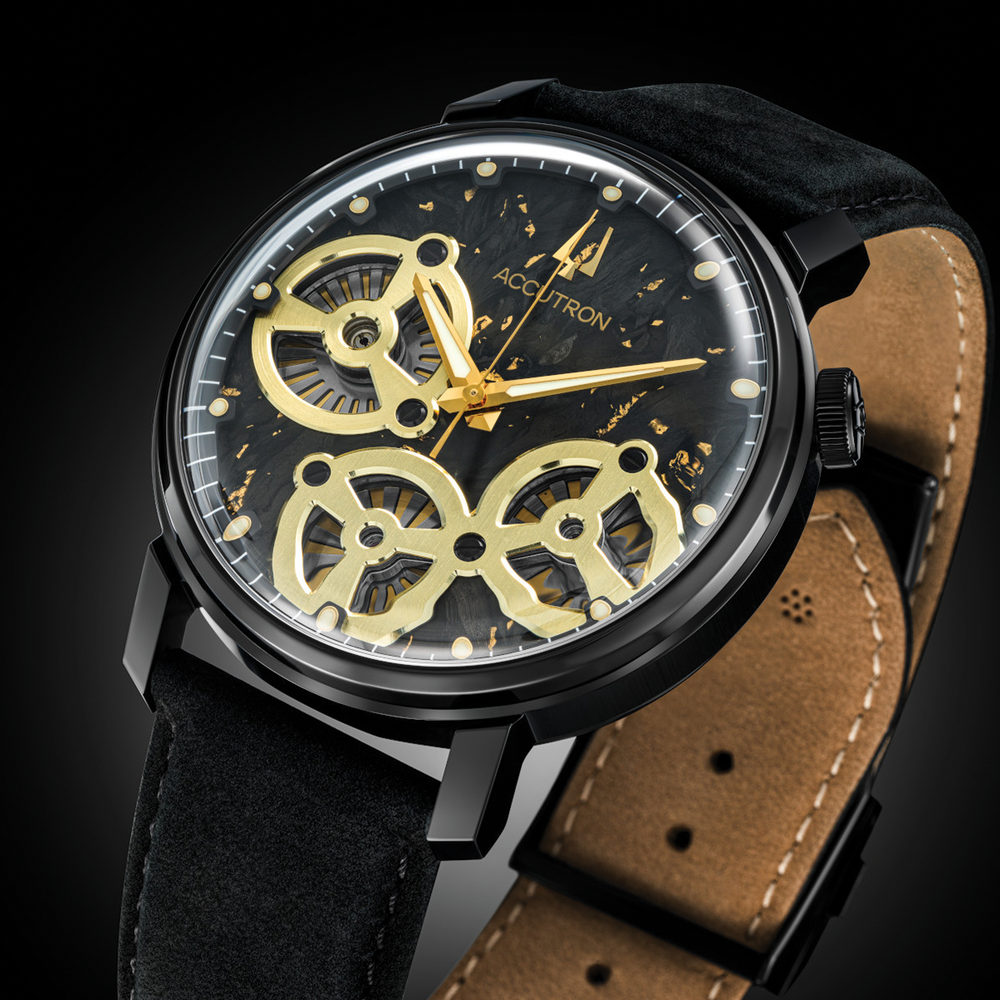 Spaceview Evolution 43.5mm - Black on Leather Strap