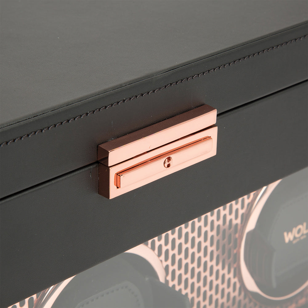 Axis Triple Watch Winder With Storage - Copper