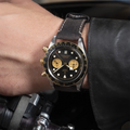 Black Bay Chrono S&G 41mm - Black on Leather Strap