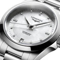 Conquest 34mm - White, Mother-of-Pearl w/ Diamonds on Bracelet