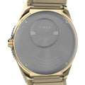 Q Timex Gold-Tone 36mm - Blue on Bracelet