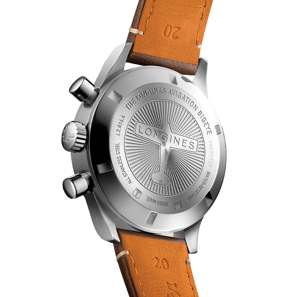 Avigation BigEye 41mm - Black on Leather Strap