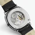 American Classic Cushion Mechanical 34mm - Silver on Leather Strap