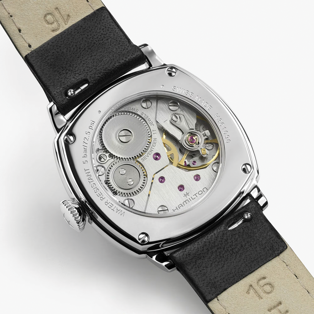American Classic Cushion Mechanical 30mm - White on Leather Strap