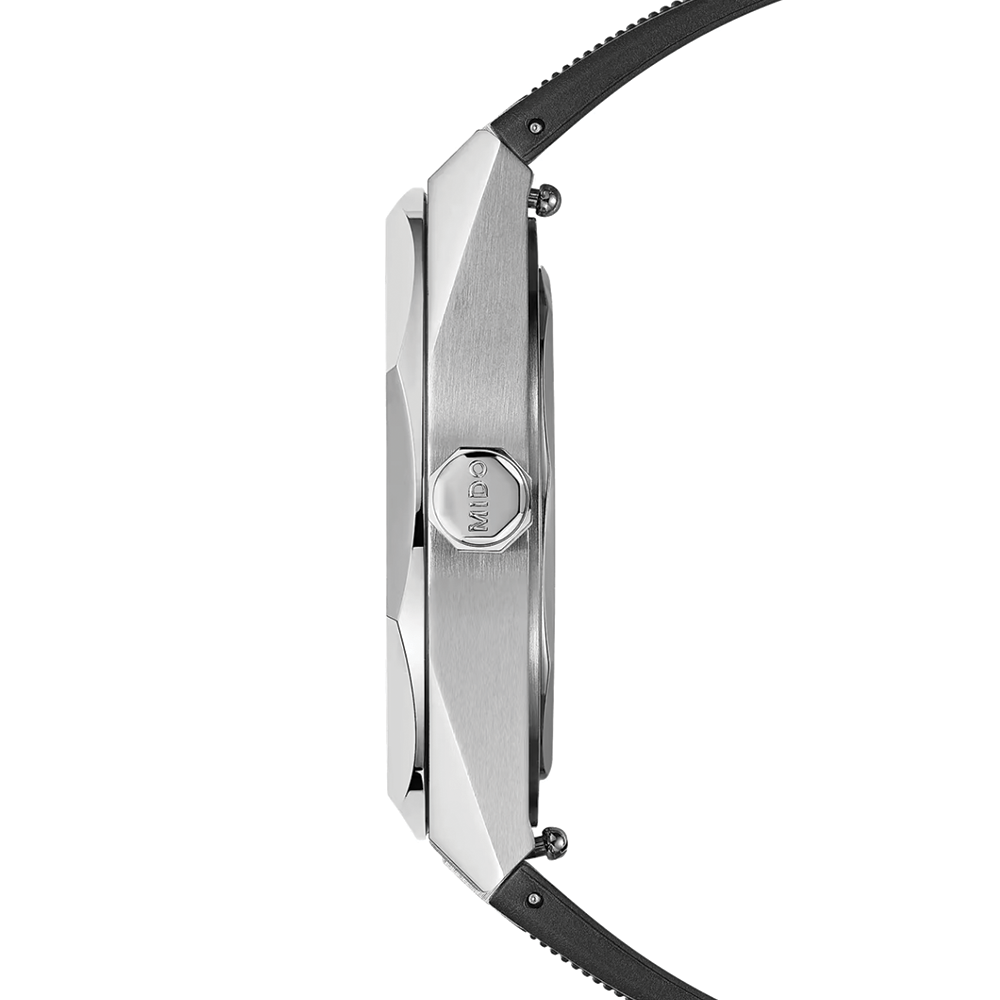 Multifort 8 One Crown 40mm - Black on Rubber Strap | Teddy Baldassarre