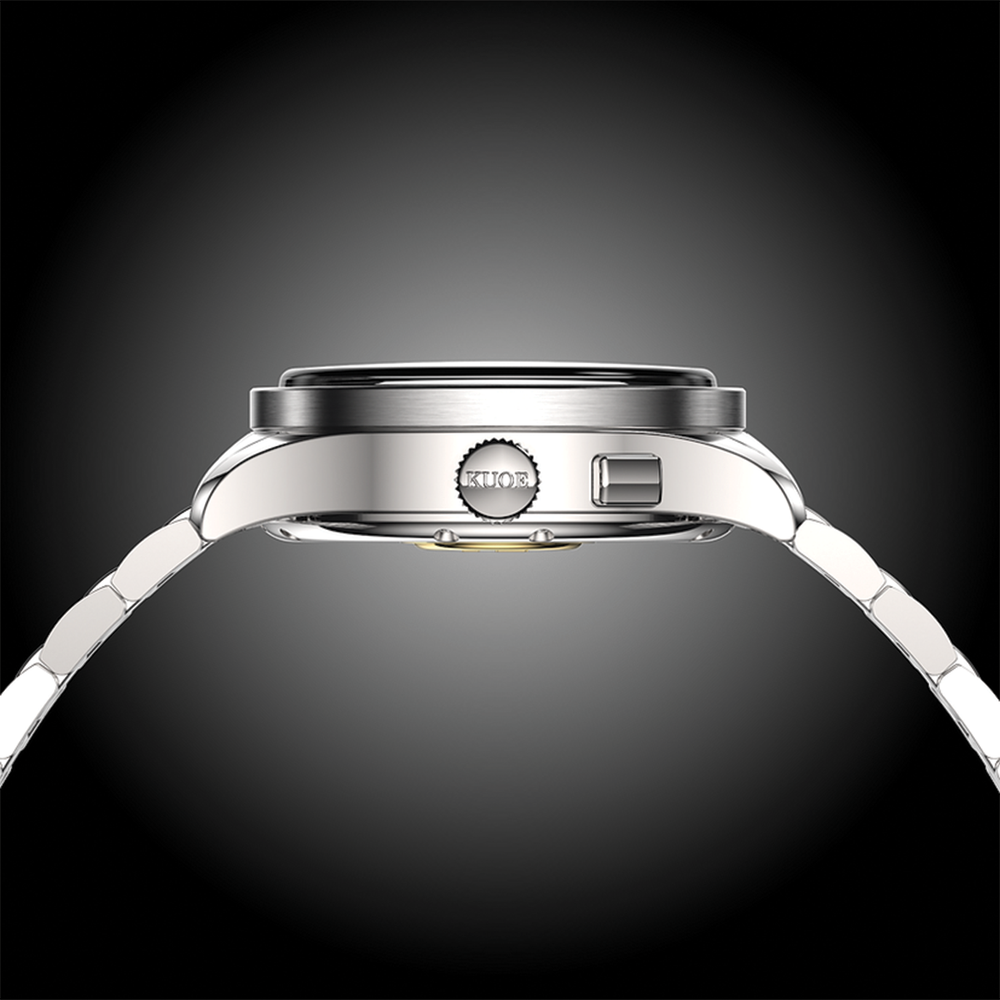 ROYAL SMITH Panda x Grainy Finish 35mm - Ivory on Flat-Link Bracelet